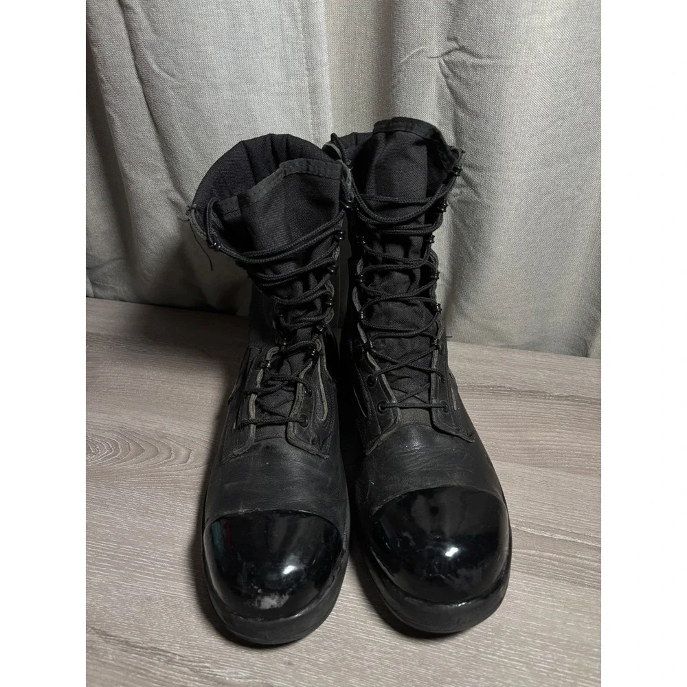 Belleville 800 TRP ST Mens 12.5 R Tactical Steel Toe Boots Black Leather Vibram